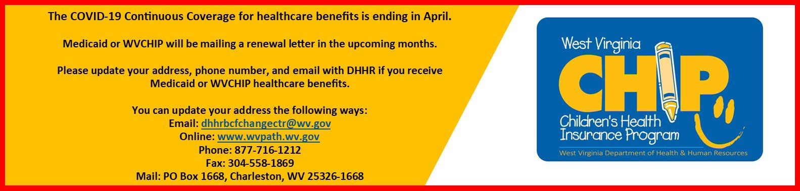 COVID-19 Continuous Coverage for healthcare benefits ending in April.