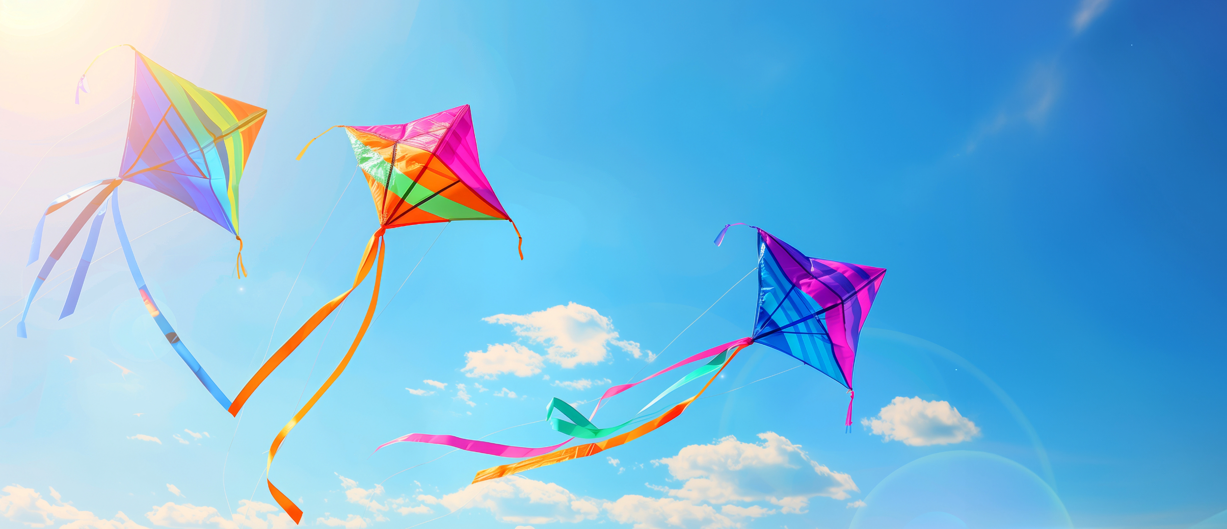 Kites in the air